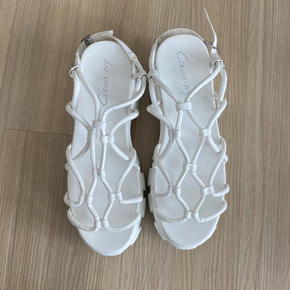Circus NY by Sam Edelman Chunky White Platform Summer Sandals: Womens 7 - Picture 1 of 8
